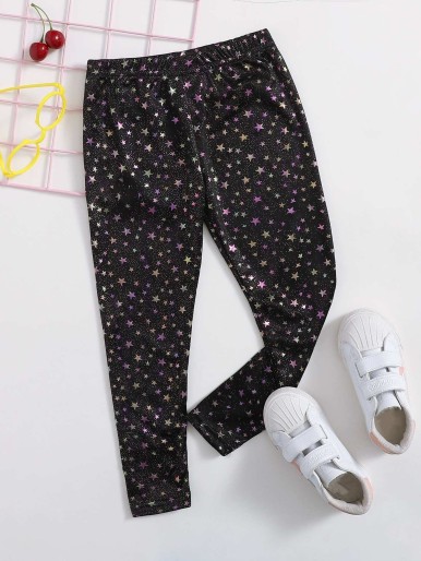 Toddler Girls Galaxy Print Leggings