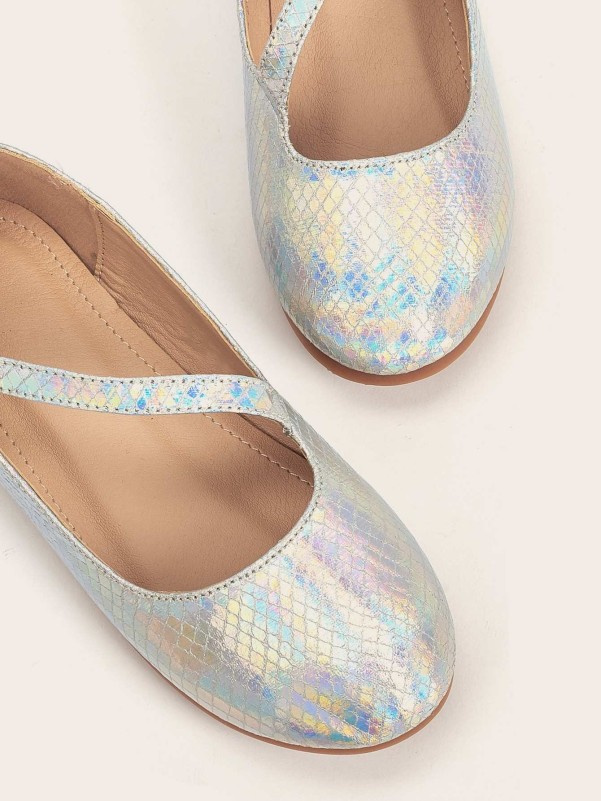 Holographic discount ballet flats