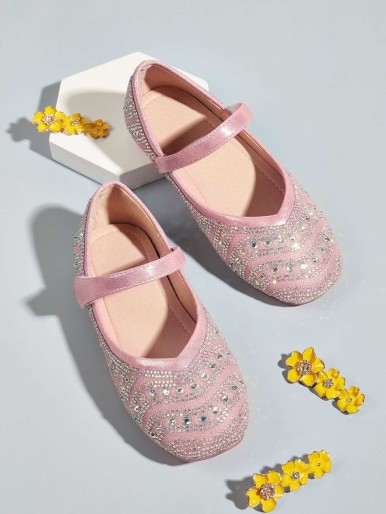 Toddler Girls Rhinestone Mary Jane Flats