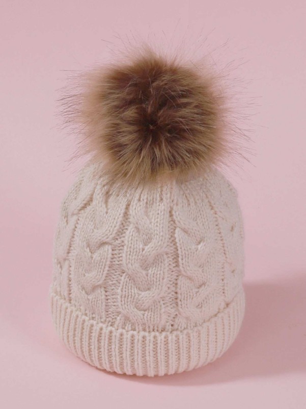 Toddler Kids Pom-pom Decor Beanie