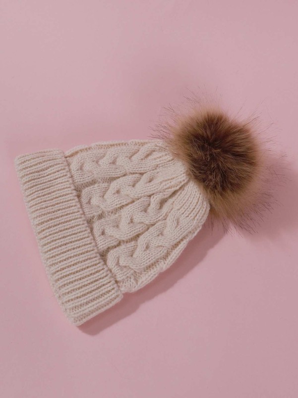 Toddler Kids Pom-pom Decor Beanie