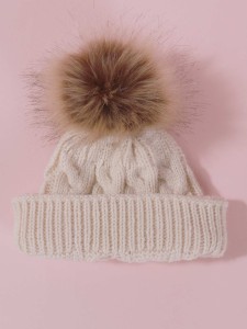 Toddler Kids Pom-pom Decor Beanie