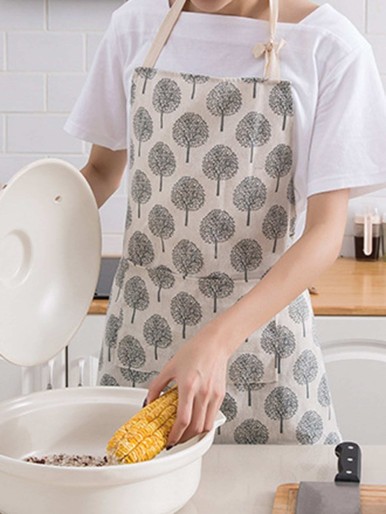 Tree Print Apron