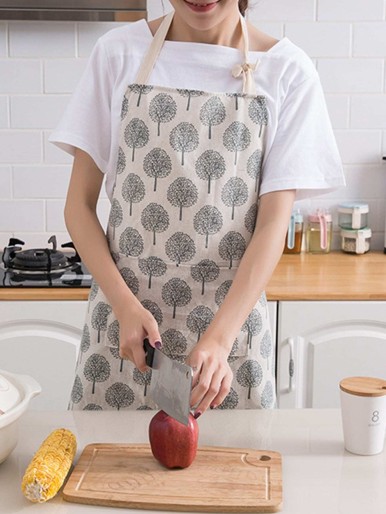 Tree Print Apron