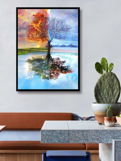 Tree Print DIY Diamond Painting Without Frame