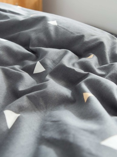 Triangle Print Bedding Set Without Filler