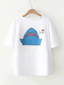 Cartoon Print T-shirt