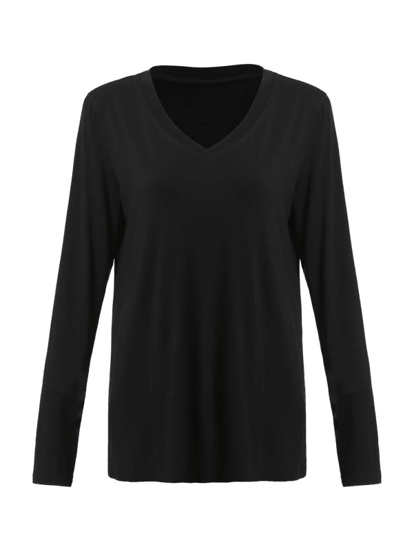 V Neckline Basic T-shirt