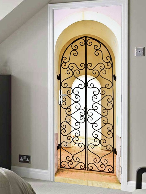 Vintage Pattern Door Sticker