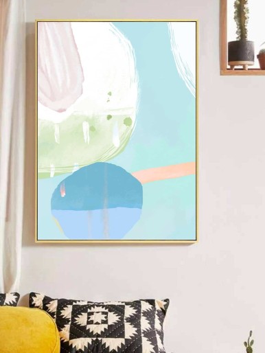 لوحة حائط بنمط ألوان مائية بدون إطار