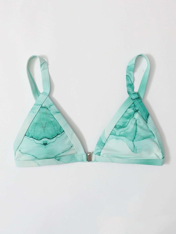 Water Color Triangle Bikini Top