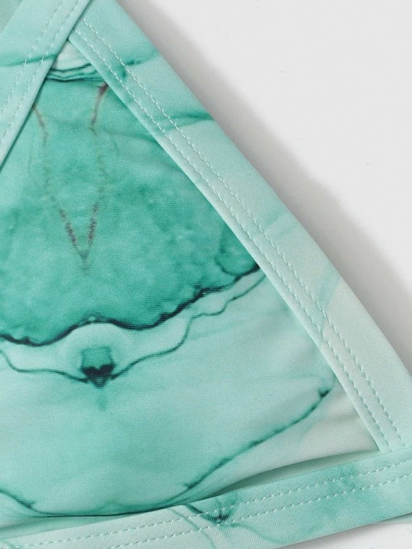 Water Color Triangle Bikini Top