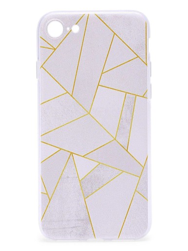 White Geometric Pattern iPhone 7 Case