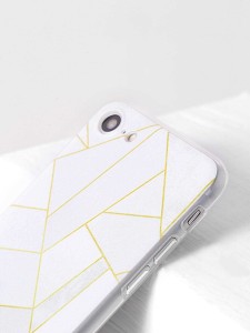 White Geometric Pattern iPhone 7 Case