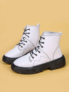 Lace-up Flatform Combat Boots