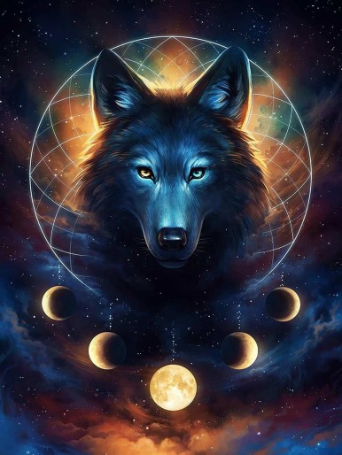 Wolf Pattern Diamond Painting Without Frame