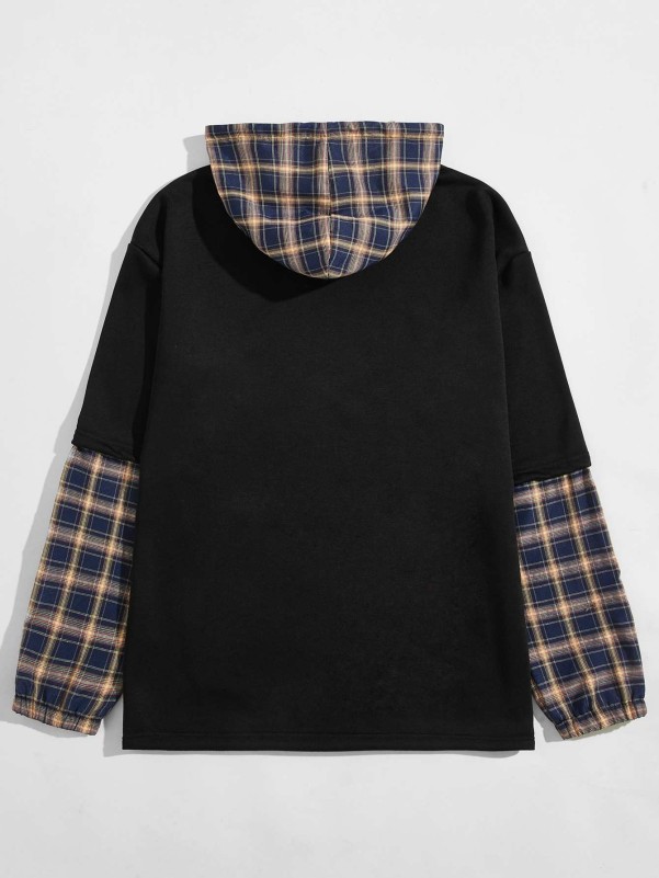 Plaid cheap mens hoodie