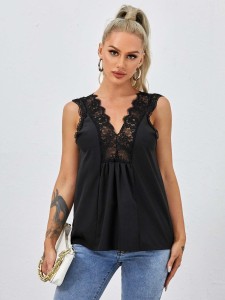 Lace Trim Tank Top