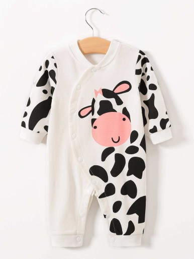 Children's dress with the cow drawing