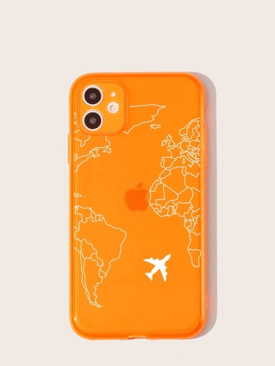 1pc Map Print iPhone Case