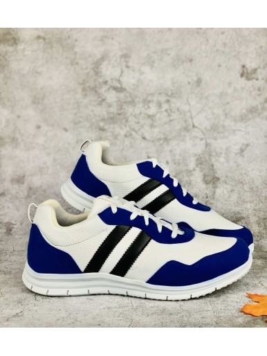 Men's sports shoes blue and white