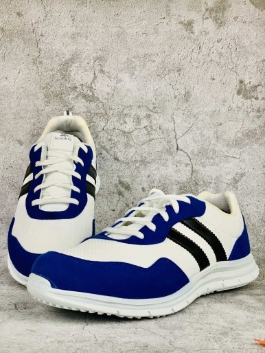 Men's sports shoes blue and white