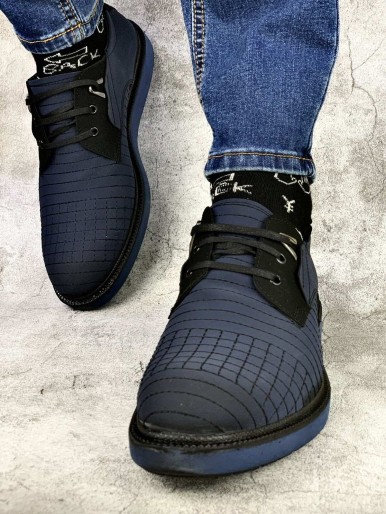 Men's shoes black and purple blue sole