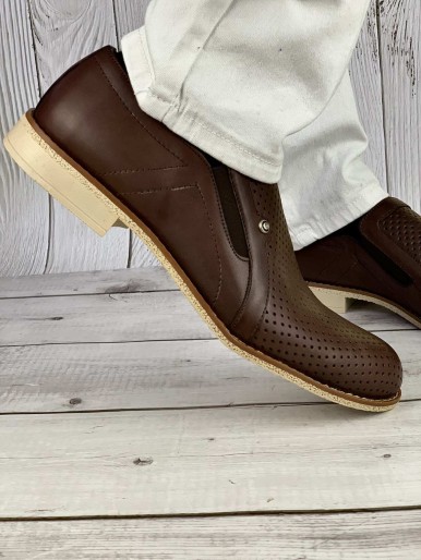 Men's shoes, brown, beige sole