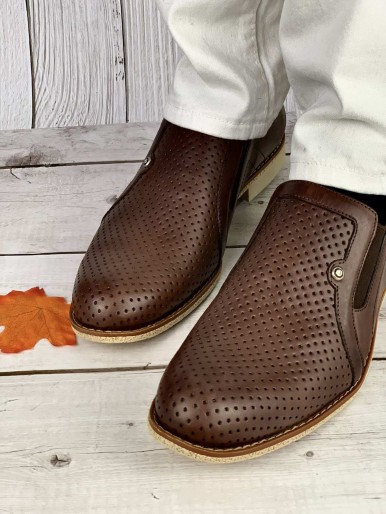 Men's shoes, brown, beige sole