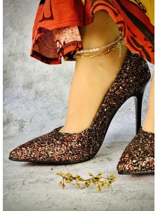 Women's shoes for occasions colorful glitter glitter high heels