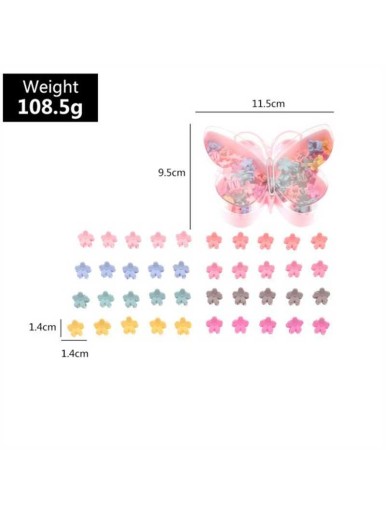 1 Box Flower Shaped Small Hair Claw Clips