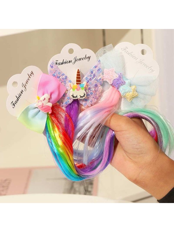 Children's Hair Accessories Color Bow Mickey Mouse Cartoon Hairpin Performance Headdress