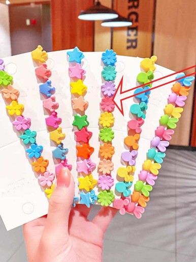Children's Small Flower Clip Boxed Color Star Hair Accessories