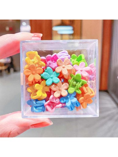 Children's Small Flower Clip Boxed Color Star Hair Accessories