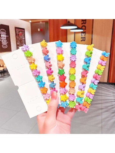 Children's Small Flower Clip Boxed Color Star Hair Accessories
