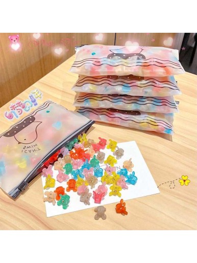Children's Braided Hair Clip Jelly Color Hair Accessories