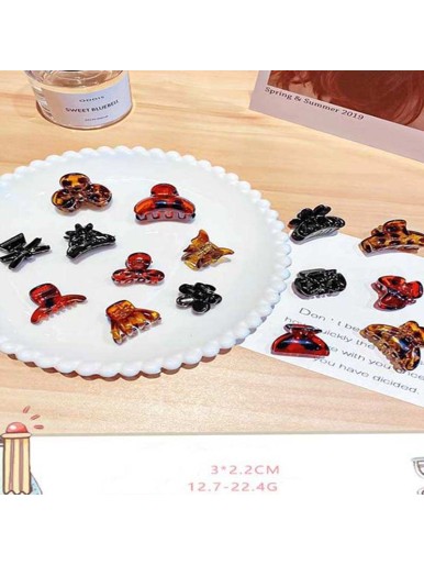 Fashion Leopard Print Hair Clip Plastic Grabbing Clip Simple Small Headdress