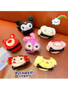 Cute Plush Doll Catch Clip Female Cartoon Animal Hairpin