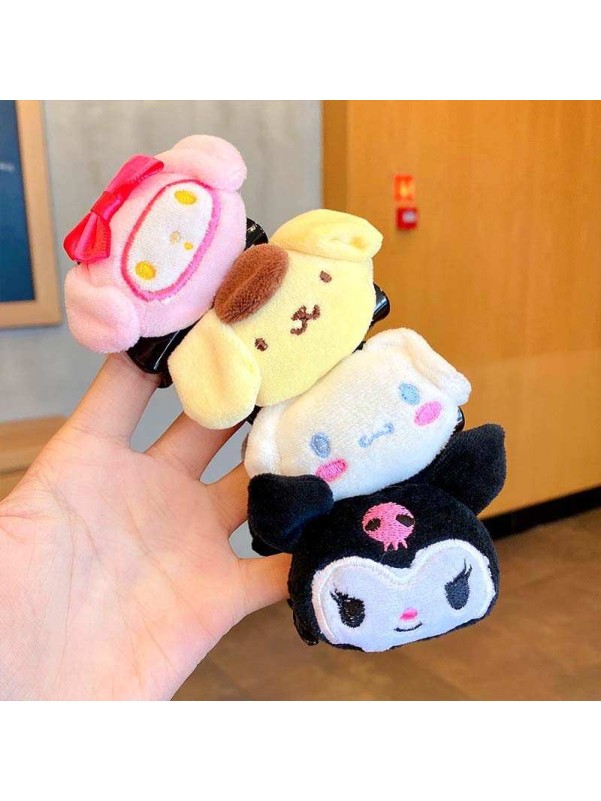 Cute Plush Doll Catch Clip Female Cartoon Animal Hairpin