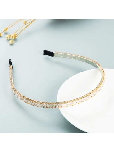 Korean Style Personality Simple Fine Edge Handmade Crystal Fashion