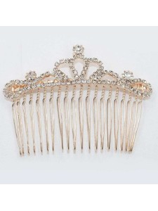 Full Of Rhinestones Bow Crown A Word Love Sun Flower Diamond Bangs Hair Comb
