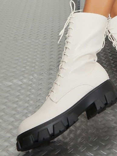 SHEIN White Boots for Women