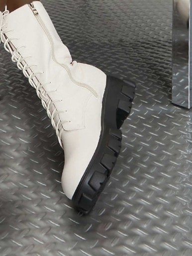 SHEIN White Boots for Women