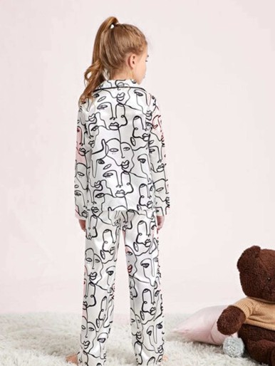 Casual Figuren Meisjes pyjama Voorpand