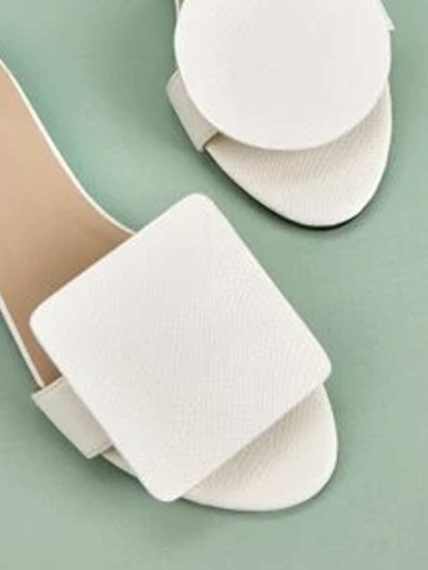 Geometric Decor Slide Sandals