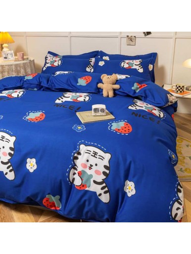 Duvet CoverSet white cat Without Filler