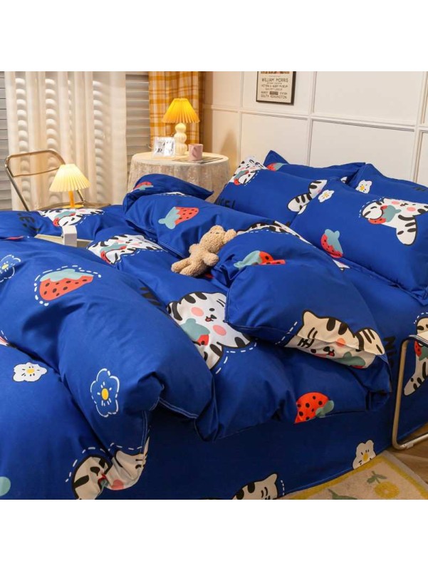 Duvet CoverSet white cat Without Filler