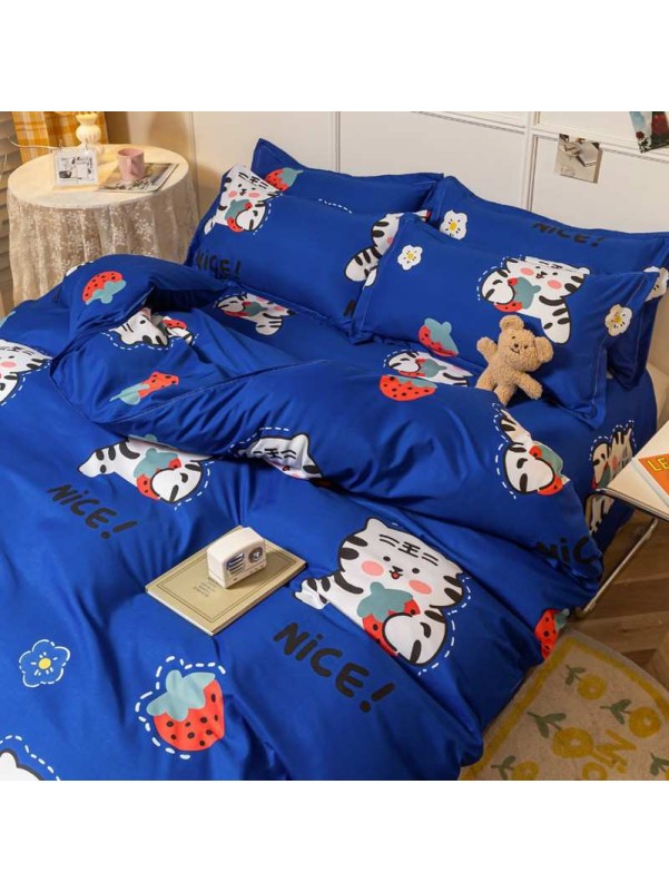 Duvet CoverSet white cat Without Filler