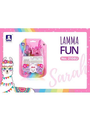 lama makeup & stickers Card