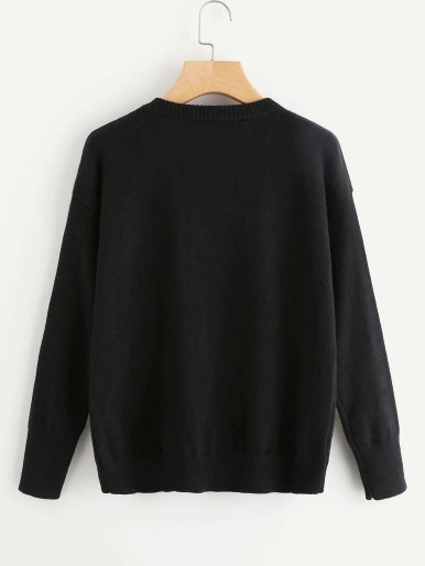 long sleeve black sweater